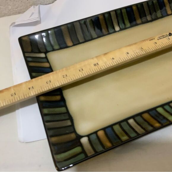 Sonoma Life Style Vallejo Blue Serving Platter 14 x 9 G13 - Picture 4 of 5